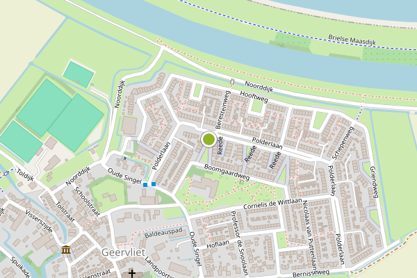Ambulance-melding op Starckplein, Geervliet op 2 juli, kaart-overzicht