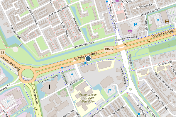Politie-melding op Groene Kruisweg, Spijkenisse op 2 juli, kaart-overzicht