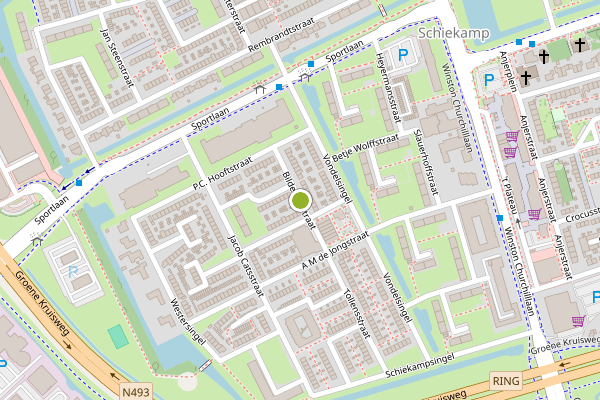 Ambulance-melding op Bilderdijkstraat, Spijkenisse op 2 juli, kaart-overzicht