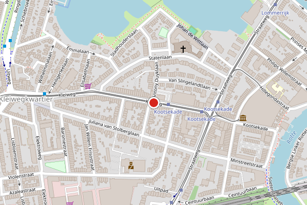 Brandweer-melding op Overschiese Kleiweg, Rotterdam op 2 juli, kaart-overzicht