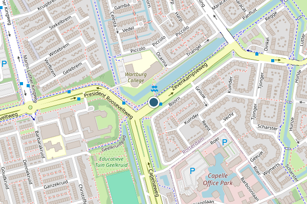 Politie-melding op Zevenkampseweg, Rotterdam op 2 juli, kaart-overzicht