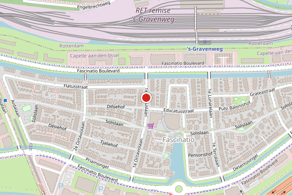 Brandweer-melding op 1e Articuslaan, Capelle aan den IJssel op 2 juli, kaart-overzicht