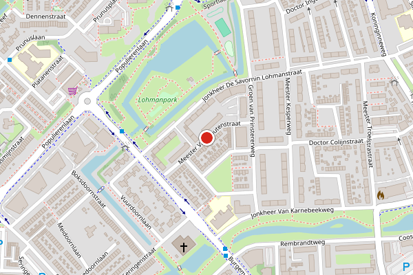 Brandweer-melding op Mr. Van Houtenstraat, Ridderkerk op 2 juli, kaart-overzicht