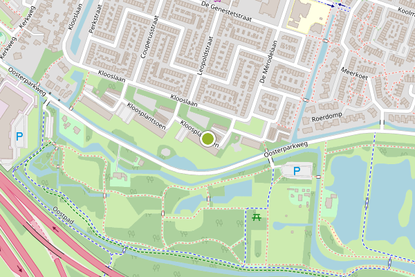 Ambulance-melding op Kloosplantsoen, Ridderkerk op 2 juli, kaart-overzicht