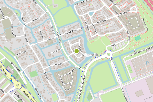 Ambulance-melding op Eiland, Maassluis op 2 juli, kaart-overzicht