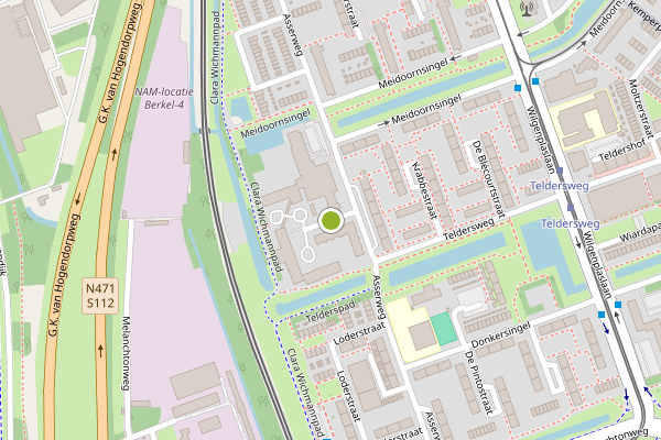 Ambulance-melding op Hamakerstraat, Rotterdam op 2 juli, kaart-overzicht