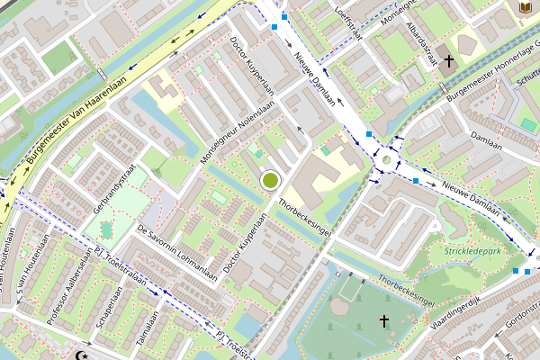 Ambulance-melding op Idenburgstraat, Schiedam op 3 juli, kaart-overzicht