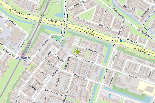 Ambulance-melding op Puitstraat, Hoogvliet op 3 juli, kaart-overzicht