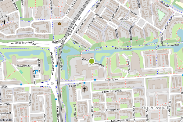 Ambulance-melding op Goudenregenplein, Spijkenisse op 3 juli, kaart-overzicht