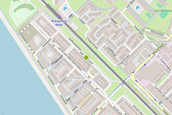 Ambulance-melding op Het Lage Licht, Maassluis op 3 juli, kaart-overzicht