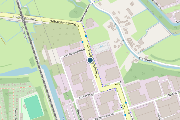 Politie-melding op 's-Gravelandseweg, Schiedam op 3 juli, kaart-overzicht