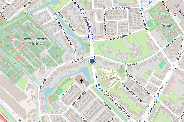 Politie-melding op Burgemeester de Zeeuwstraat, Ridderkerk op 3 juli, kaart-overzicht