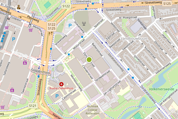 Ambulance-melding op Dynamostraat, Rotterdam op 3 juli, kaart-overzicht