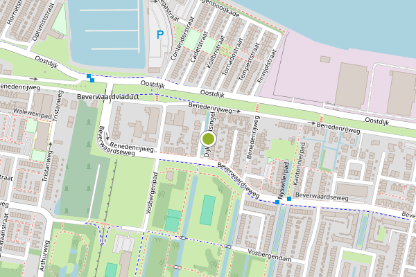 Ambulance-melding op Dijkwachtsingel, Rotterdam op 3 juli, kaart-overzicht