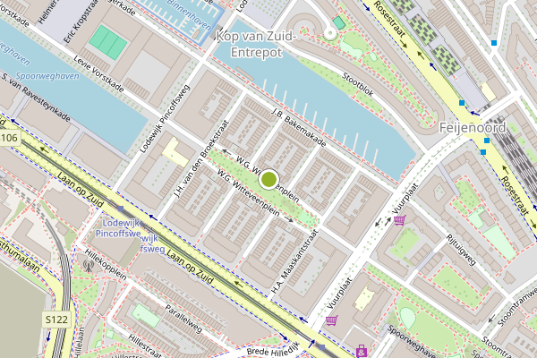 Ambulance-melding op W.G. Witteveenplein, Rotterdam op 3 juli, kaart-overzicht