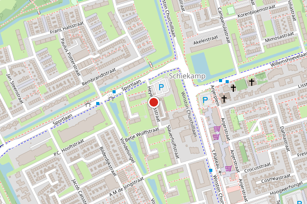 Brandweer-melding op Heyermansstraat, Spijkenisse op 4 juli, kaart-overzicht