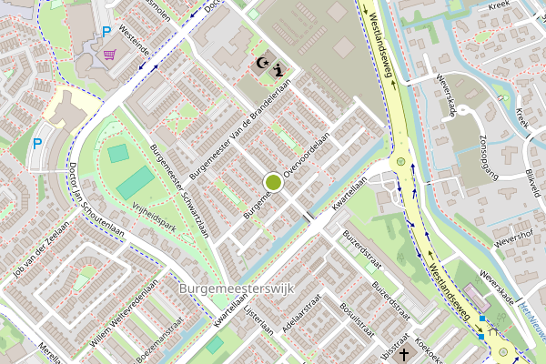 Ambulance-melding op Burg. Rippingstraat, Maassluis op 4 juli, kaart-overzicht
