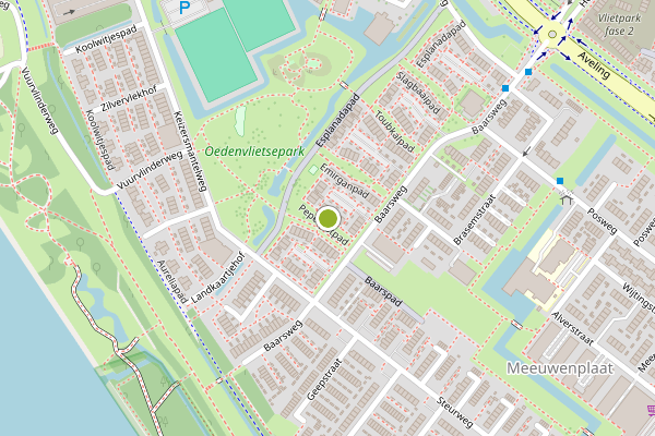 Ambulance-melding op Peperpotpad, Hoogvliet op 4 juli, kaart-overzicht