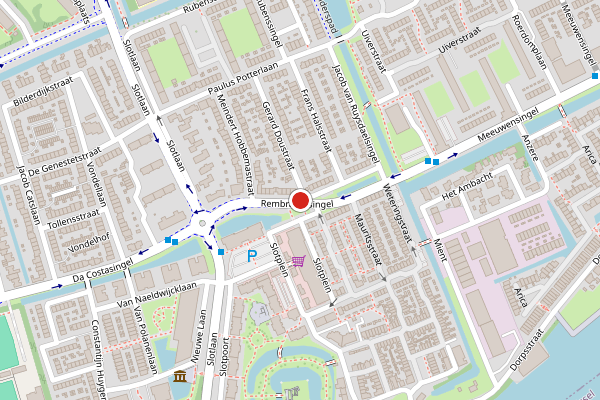 Brandweer-melding op Rembrandtsingel, Capelle aan den IJssel op 4 juli, kaart-overzicht