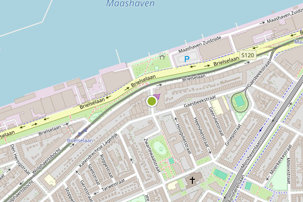 Ambulance-melding op Hellevoetstraat, Rotterdam op 4 juli, kaart-overzicht