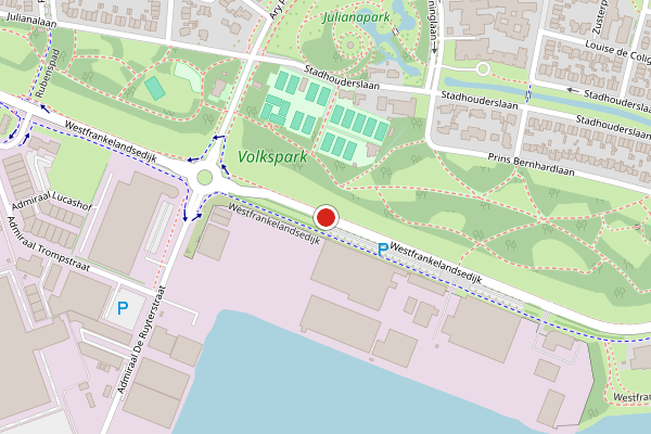 Brandweer-melding op Westfrankelandsedijk, Schiedam op 4 juli, kaart-overzicht