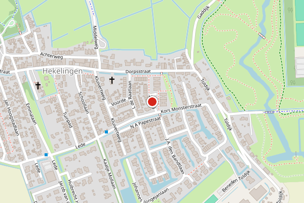 Brandweer-melding op Zwaag, Hekelingen op 4 juli, kaart-overzicht