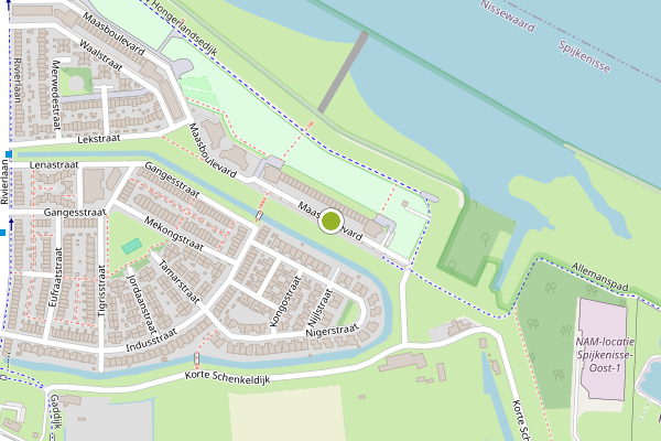 Ambulance-melding op Maasboulevard, Spijkenisse op 4 juli, kaart-overzicht