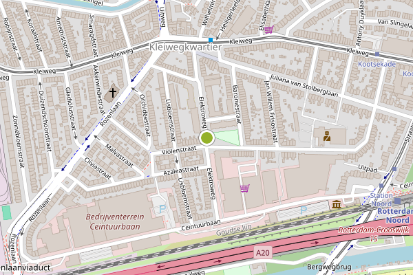 Ambulance-melding op Elektroweg, Rotterdam op 5 juli, kaart-overzicht