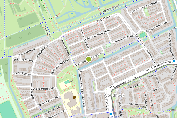 Ambulance-melding op Slot Loevesteinstraat, Schiedam op 5 juli, kaart-overzicht