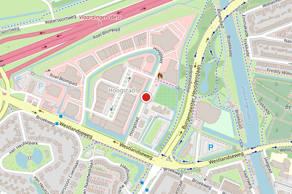 Brandweer-melding op Hoogstad, Vlaardingen op 4 juli, kaart-overzicht