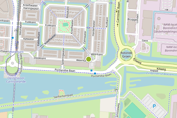 Ambulance-melding op Weerkant, Barendrecht op 5 juli, kaart-overzicht