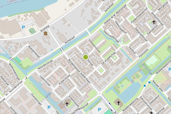 Ambulance-melding op Schoutstraat, Krimpen aan den IJssel op 5 juli, kaart-overzicht
