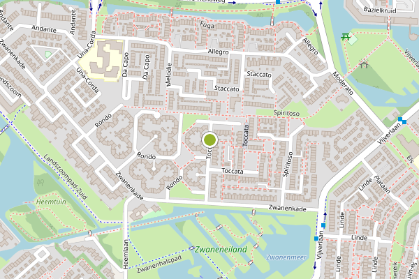 Ambulance-melding op Toccata, Krimpen aan den IJssel op 4 juli, kaart-overzicht
