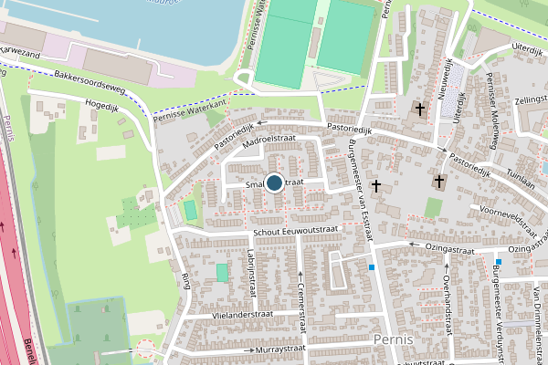 Politie-melding op Smallandstraat, Pernis op 5 juli, kaart-overzicht