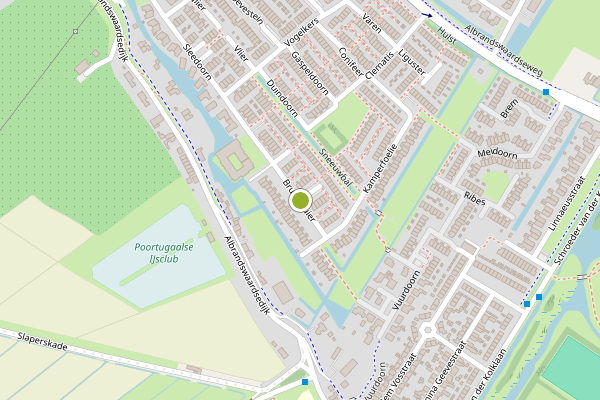 Ambulance-melding op Bruidssluier, Poortugaal op 6 juli, kaart-overzicht