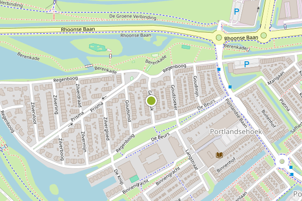 Ambulance-melding op Goudstuk, Rhoon op 5 juli, kaart-overzicht