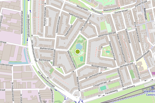 Ambulance-melding op Mendelssohnplein, Vlaardingen op 8 mei, kaart-overzicht
