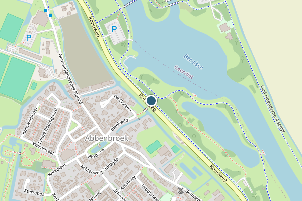 Politie-melding op Rondweg, Abbenbroek op 6 juli, kaart-overzicht