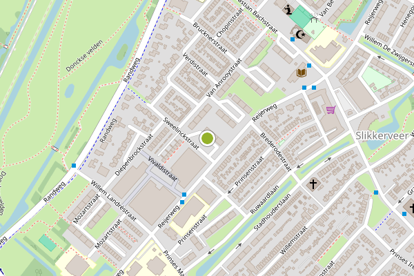 Ambulance-melding op Sweelinckstraat, Ridderkerk op 8 mei, kaart-overzicht