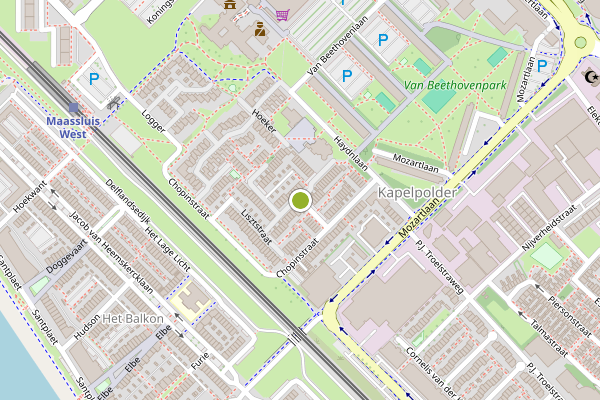 Ambulance-melding op Wagnerstraat, Maassluis op 6 juli, kaart-overzicht