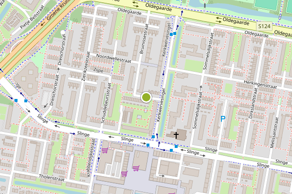 Ambulance-melding op Bruinissestraat, Rotterdam op 6 juli, kaart-overzicht