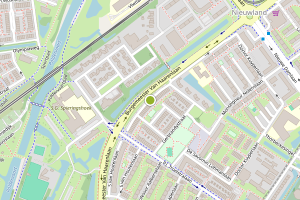 Ambulance-melding op Burgemeester Van Haarenlaan, Schiedam op 6 juli, kaart-overzicht