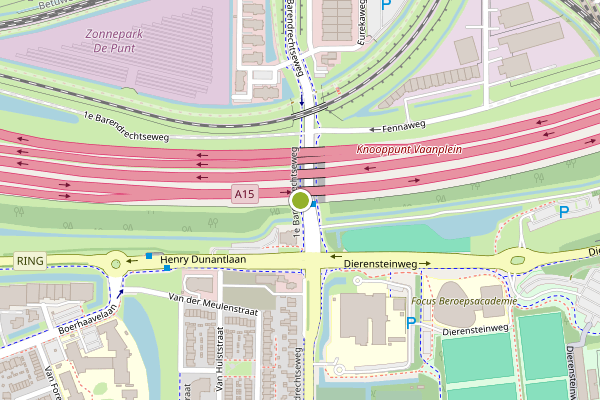 Ambulance-melding op 1e Barendrechtseweg, Barendrecht op 6 juli, kaart-overzicht