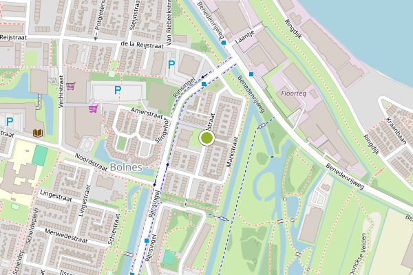 Ambulance-melding op Markstraat, Ridderkerk op 5 juli, kaart-overzicht