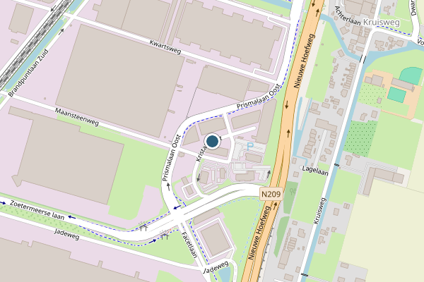 Politie-melding op Kristalstraat, Bleiswijk op 8 mei, kaart-overzicht