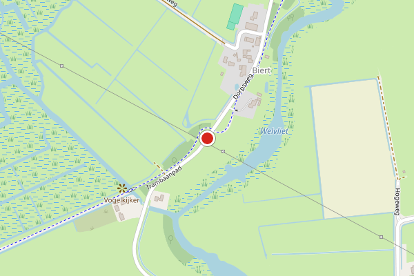 Brandweer-melding op Dorpsweg, Simonshaven op 7 juli, kaart-overzicht