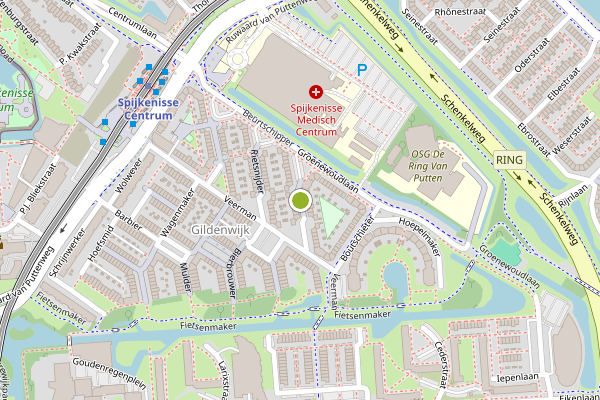 Ambulance-melding op Griendwerker, Spijkenisse op 7 juli, kaart-overzicht