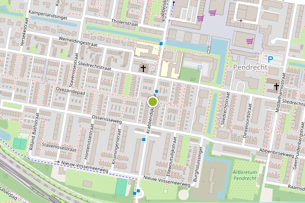 Ambulance-melding op Krabbendijkestraat, Rotterdam op 7 juli, kaart-overzicht