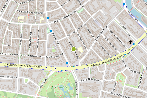 Ambulance-melding op Anthonie Muysstraat, Schiedam op 7 juli, kaart-overzicht