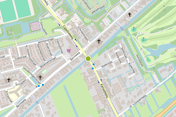 Ambulance-melding op Kanaalweg, Capelle aan den IJssel op 7 juli, kaart-overzicht